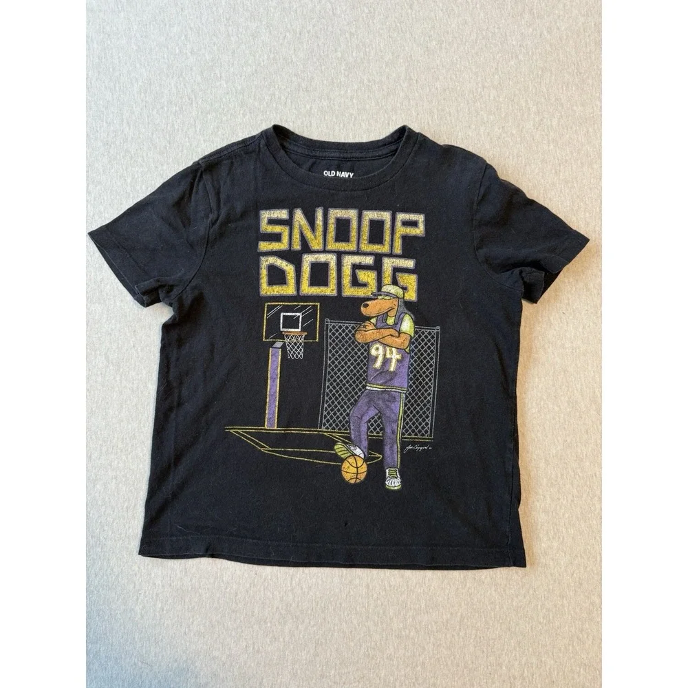 Snoop Dog Old Navy Black Tshirt Size Small 6/7